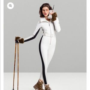 Stylish White and Black Jumpsuit